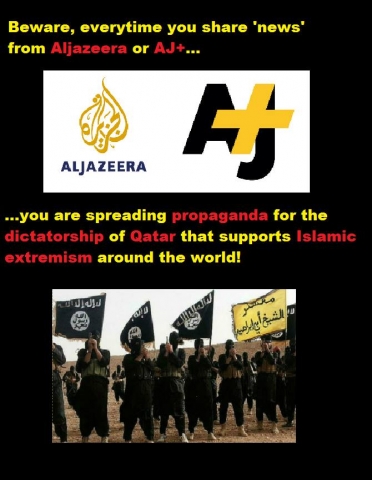 Aljazeera and AJ+ are directly led by the Qatari Sharia-based government