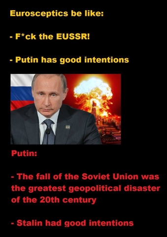 The hypocrisy found on the part of Putin-friendly Eurosceptics